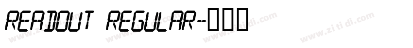 Readout Regular字体转换